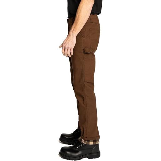 Full Blue Men's Carpenter Fleece Lined Regular Fit Canvas Stretch Performance Pants