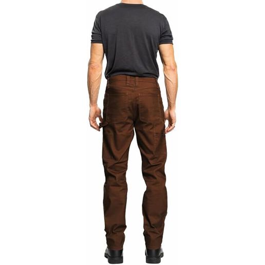 Full Blue Men's Carpenter Fleece Lined Regular Fit Canvas Stretch Performance Pants
