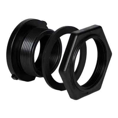 Norwesco Double Threaded Polypropylene Fitting, 2-In