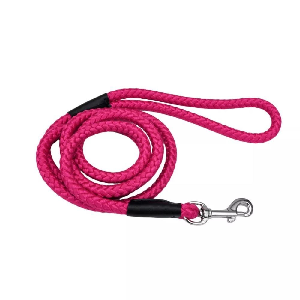 Coastal Pet Products Neon Pink Rope Dog Leash, 1/2-In x 6-Ft