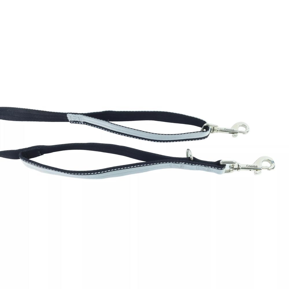 Coastal Pet Products Black & Gray Padded Multi-Function Dog Leash, 3/4-In x 6-Ft