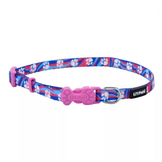 Coastal Pet Li'l Pals Adjustable Patterned Dog Collar, 3/8-In x 6-8-In