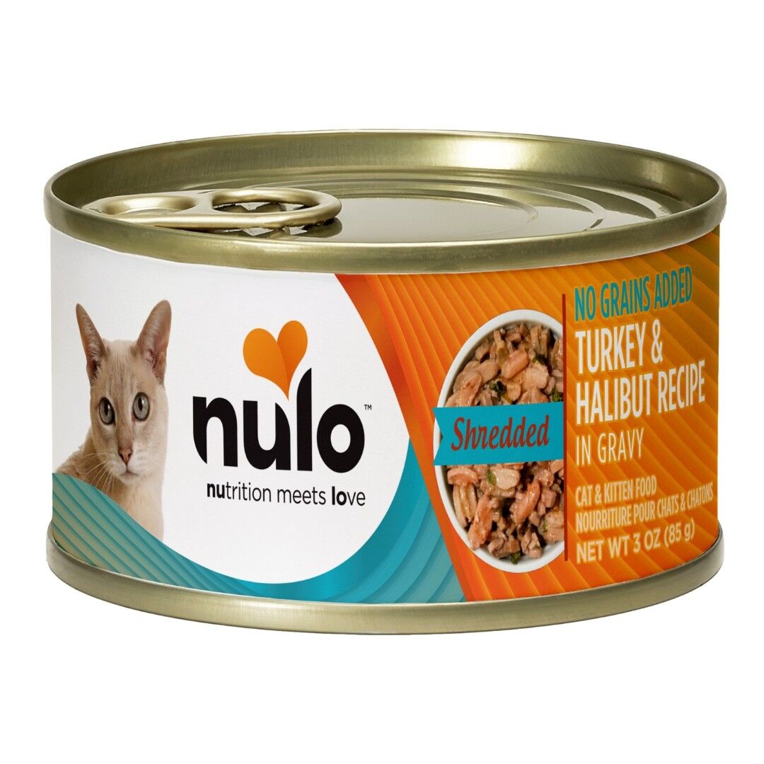 Nulo Shredded Turkey & Halibut Cat Food, 3 oz.
