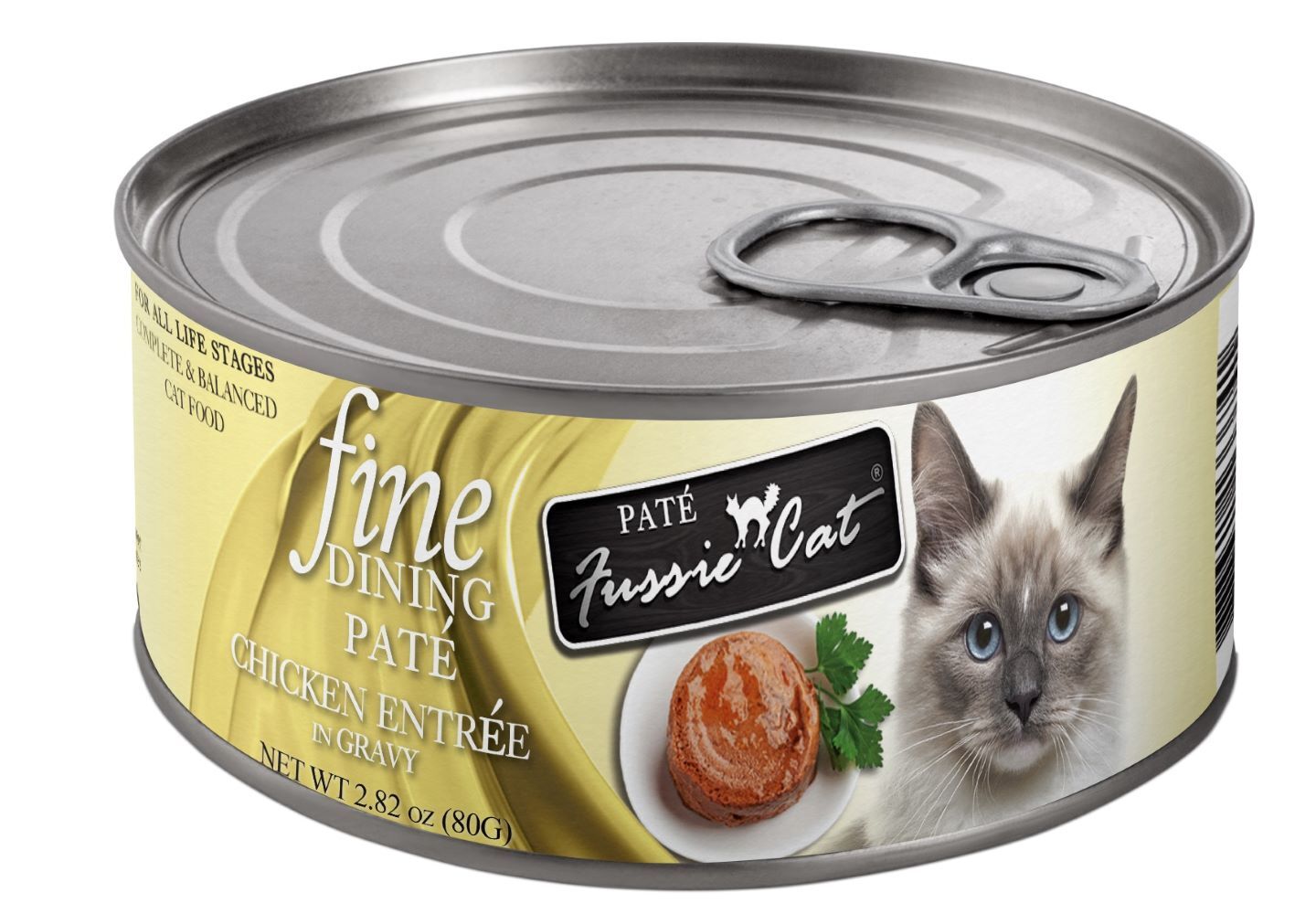 Fussie Cat Fine Dining Paté Chicken Entrée in Gravy Cat Food, 2.82-Oz
