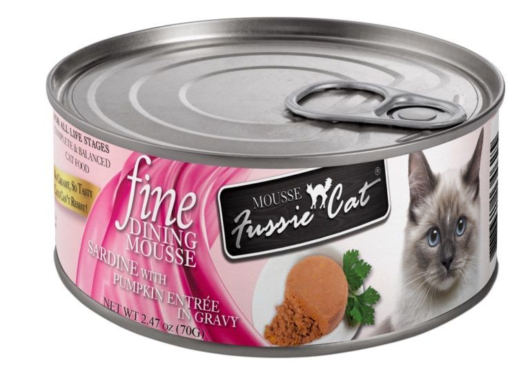 Fussie Cat Fine Dining Mousse Sardine with Pumpkin Entrée in Gravy Cat Food, 2.47-Oz