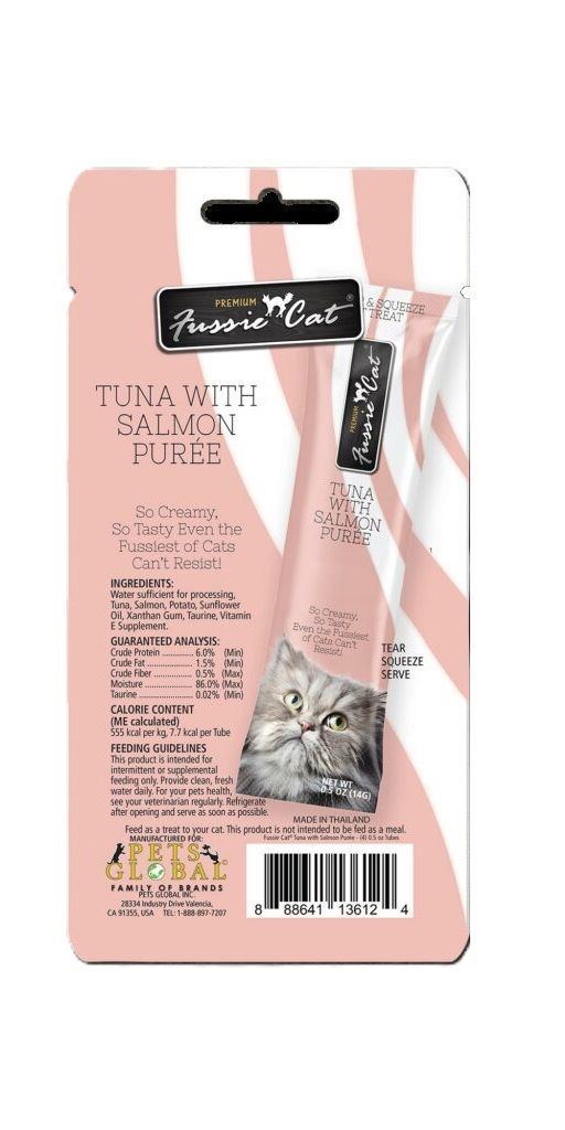 Fussie Cat Tuna with Salmon Purée Cat Food, 2-Oz