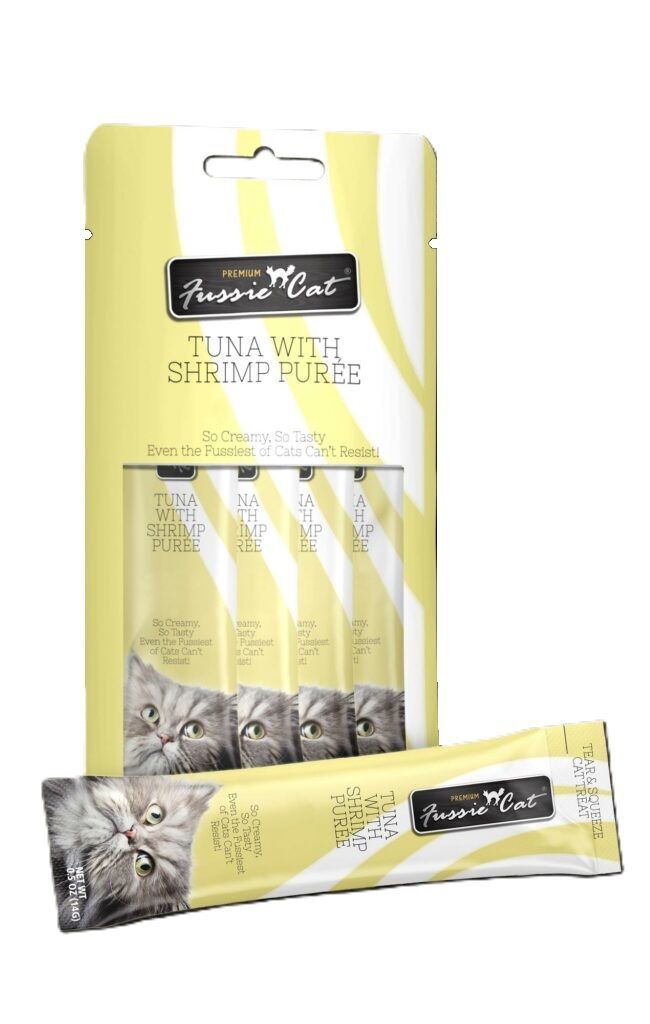 Fussie Cat Tuna with Shrimp Purée Cat Food, 2-Oz
