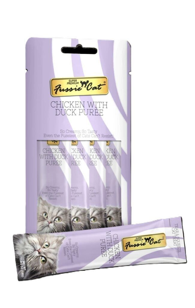 Fussie Cat Chicken with Duck Purée Cat Food, 2-Oz