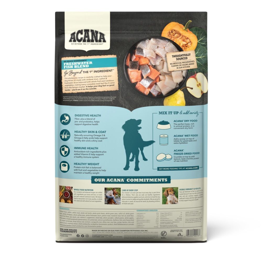 Acana Freshwater Fish Blend Dog Food, 4.5-Lb