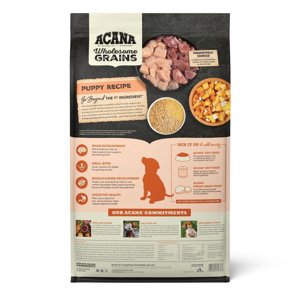 Acana Wholesome Grains Recipe Puppy Food, 4-Lb