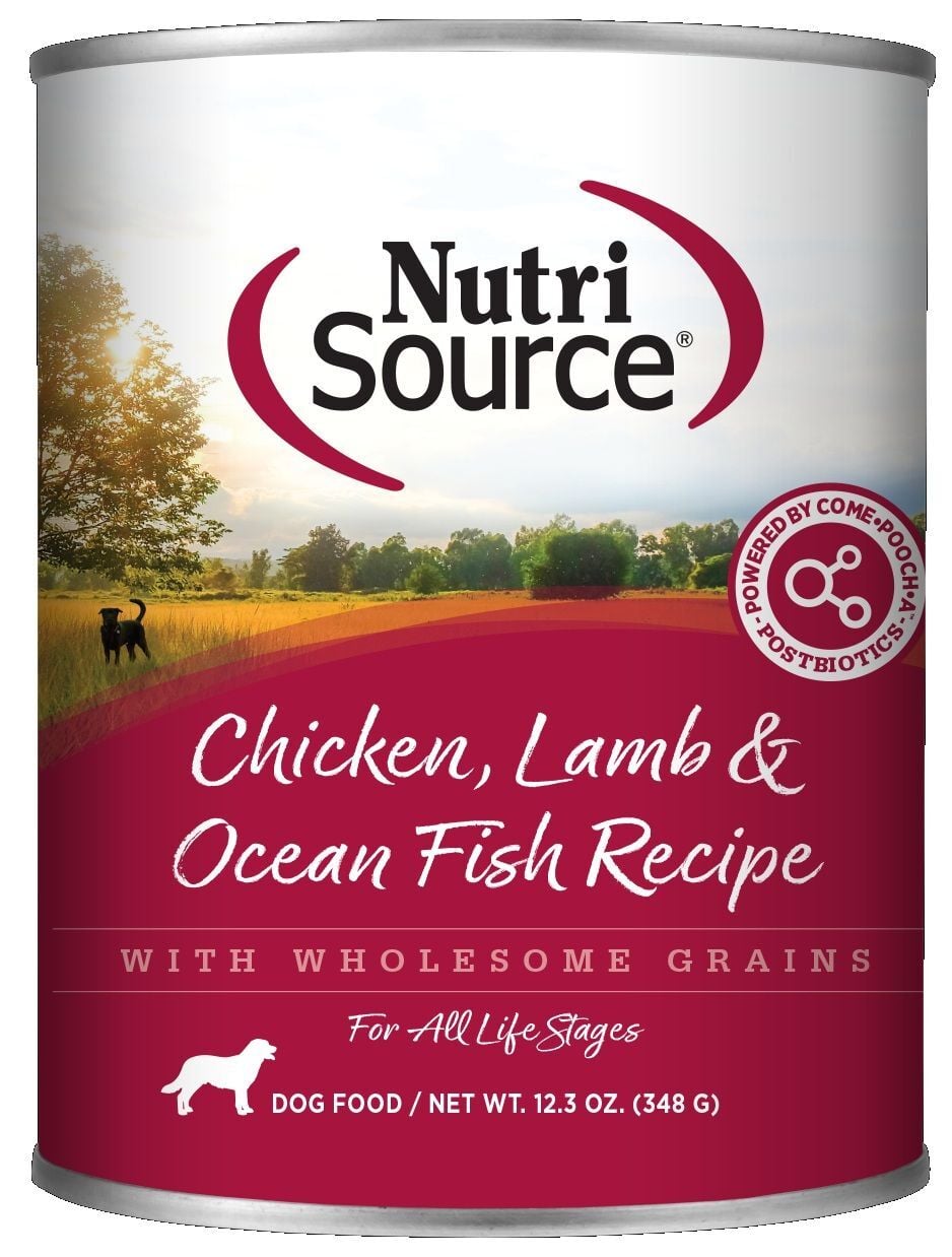 NutriSource Chicken, Lamb & Ocean Fish Formula Dog Food, 12.3-Oz