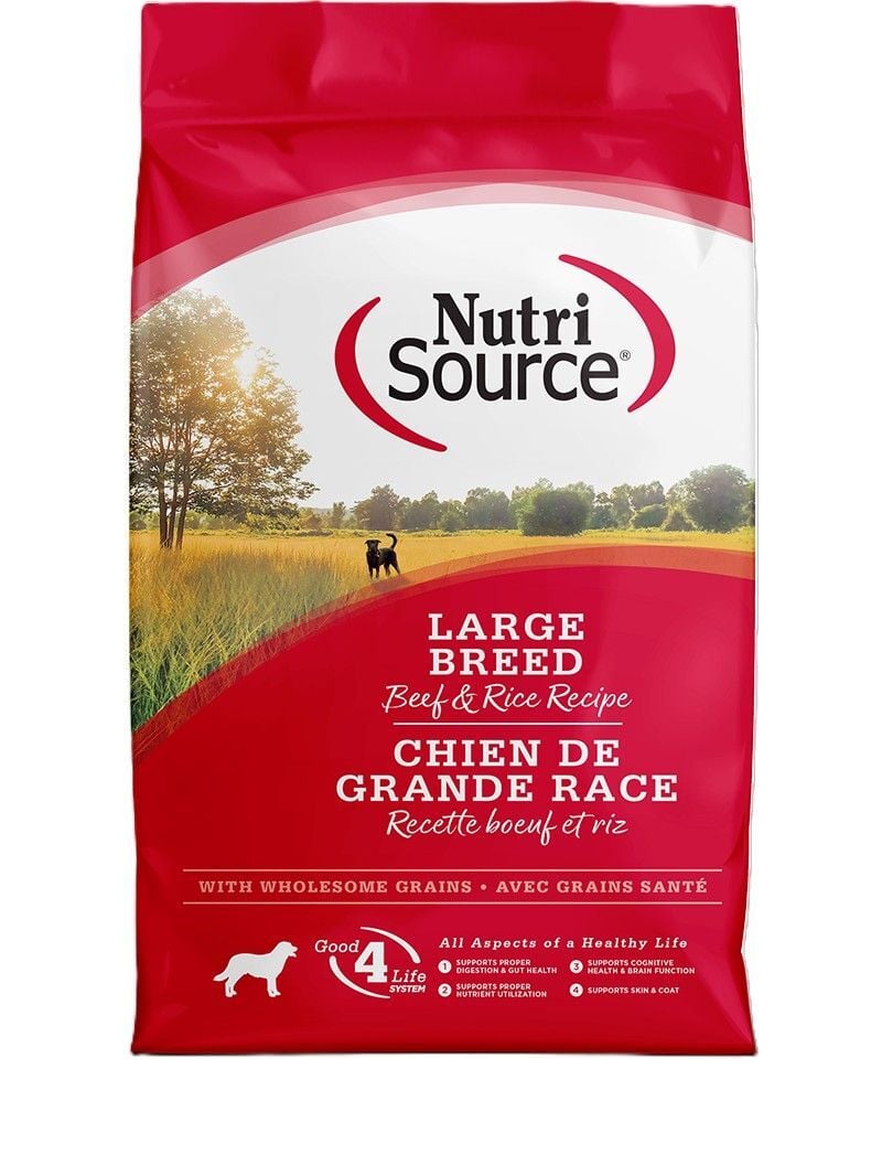 NutriSource Large Breed Beef & Rice Recipe, 26-Lb