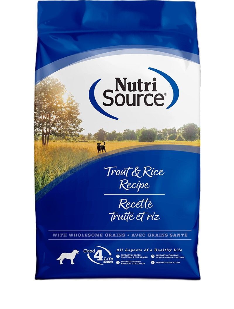 NutriSource Trout & Rice Recipe Dog Food, 26-Lb