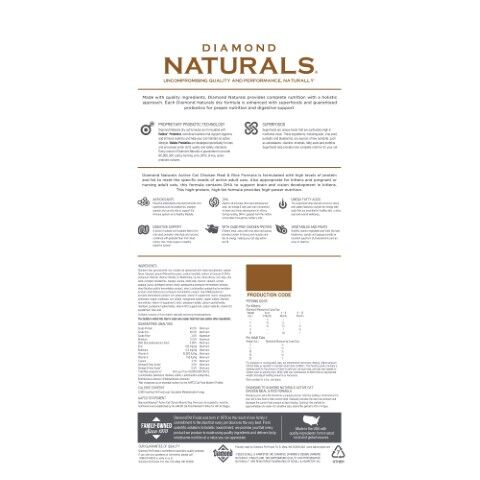 Diamond Naturals Active Cat Chicken Meal & Rice Formula Cat Food, 18-Lb