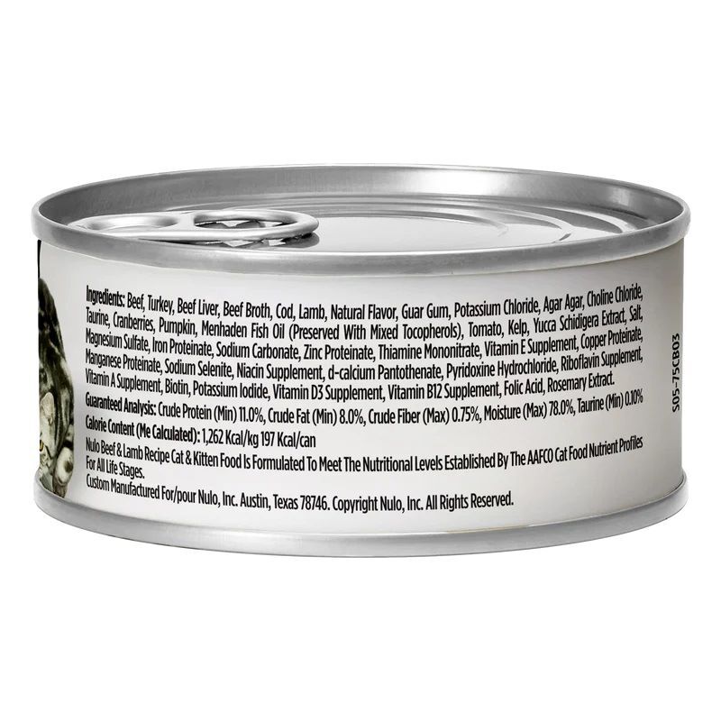 Nulo FreeStyle Beef & Lamb Recipe Cat Food, 5.5-Oz