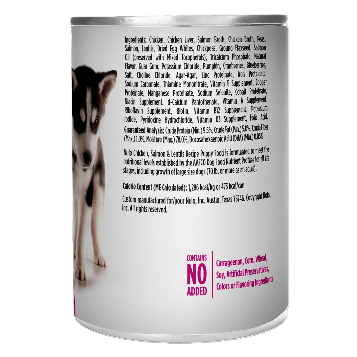 Nulo FreeStyle For Puppies Chicken, Salmon & Lentils Recipe Dog Food, 13-Oz