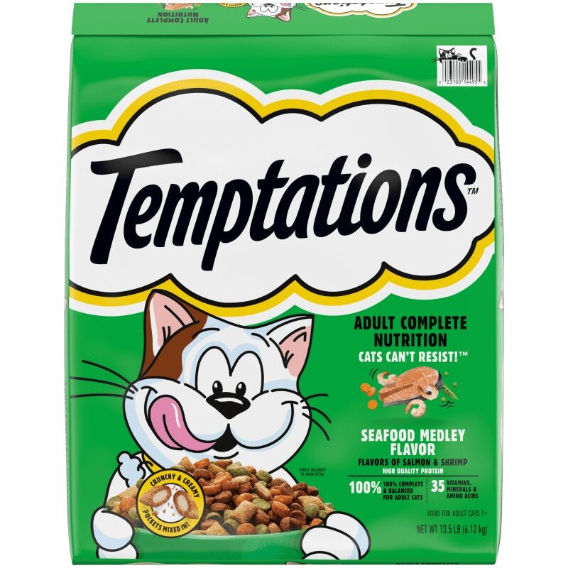 Temptations Seafood Medley Flavor Cat Food, 13.5 lb.