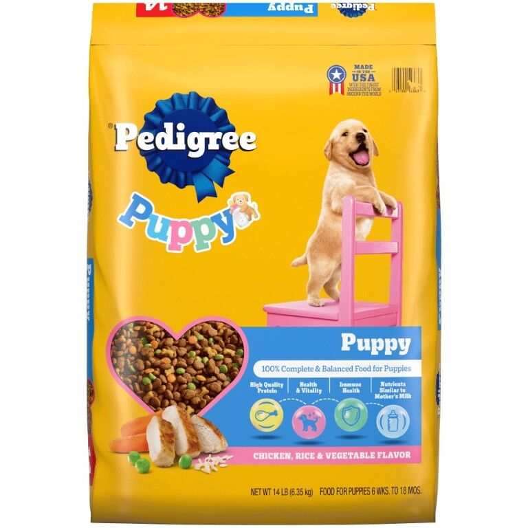 PEDIGREE Puppy Chicken, Rice & Vegetable Flavor Dog Food, 14 lb.