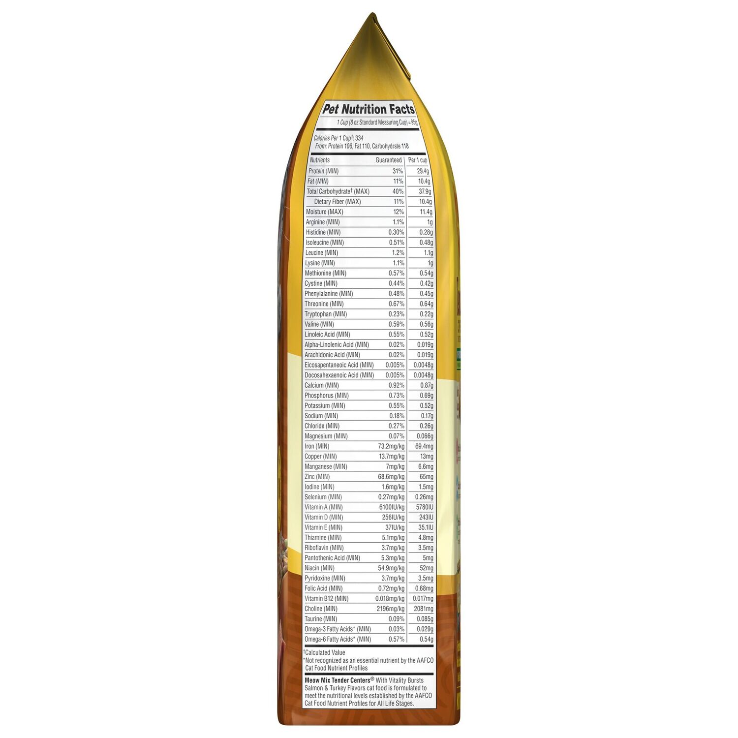 Meow Mix Tender Centers With Vitality Bursts Salmon & Turkey Flavors Cat Food, 3-Lb