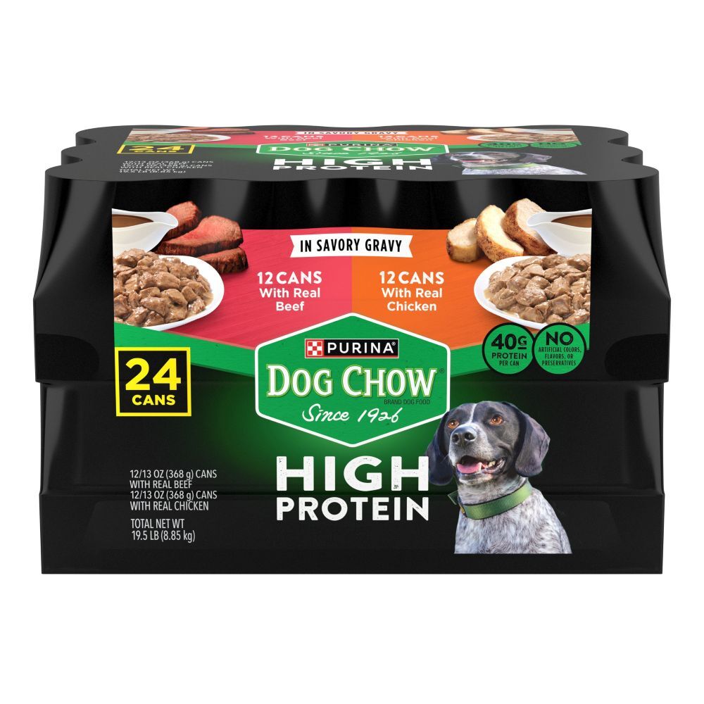 Purina Dog Chow High Protein Gravy Wet Dog Food Variety Pack