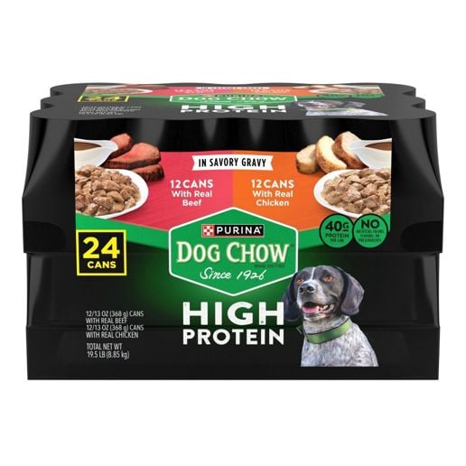 Purina Dog Chow High Protein Gravy Wet Dog Food Variety Pack, 24-Pk