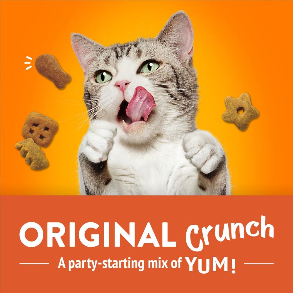 Friskies Party Mix Original Crunch With Chicken & Flavors Of Liver & Turkey Cat Treats, 2.1-Oz