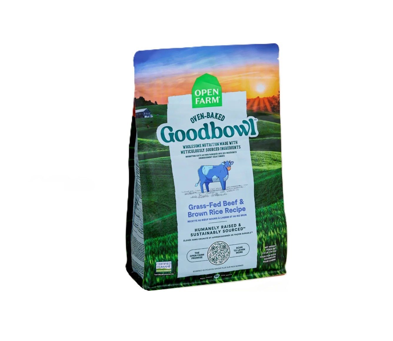 Open Farm Goodbowl Grass-Fed Beef & Brown Rice Dog Food, 22-Lb