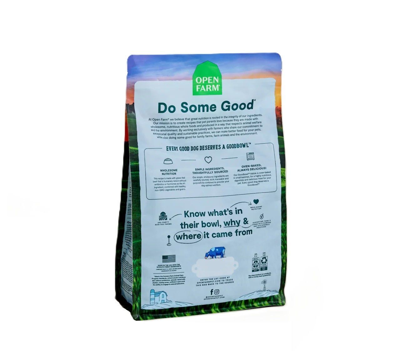 Open Farm Goodbowl Grass-Fed Beef & Brown Rice Dog Food, 3.5-Lb