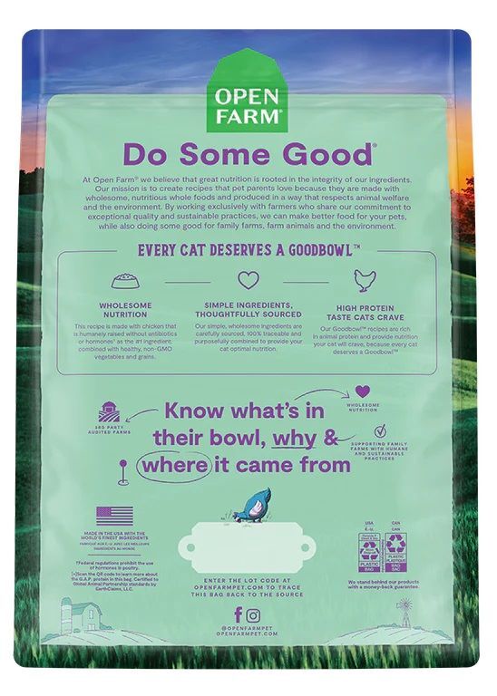 Open Farm Goodbowl Harvest Chicken & Brown Rice Recipe for Cats, 3-Lb
