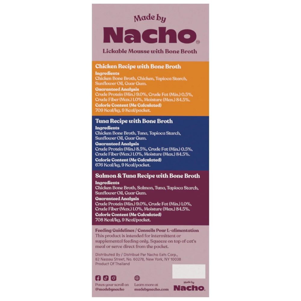 Made By Nacho Lickable Mousse Treats Variety, 12-Pk