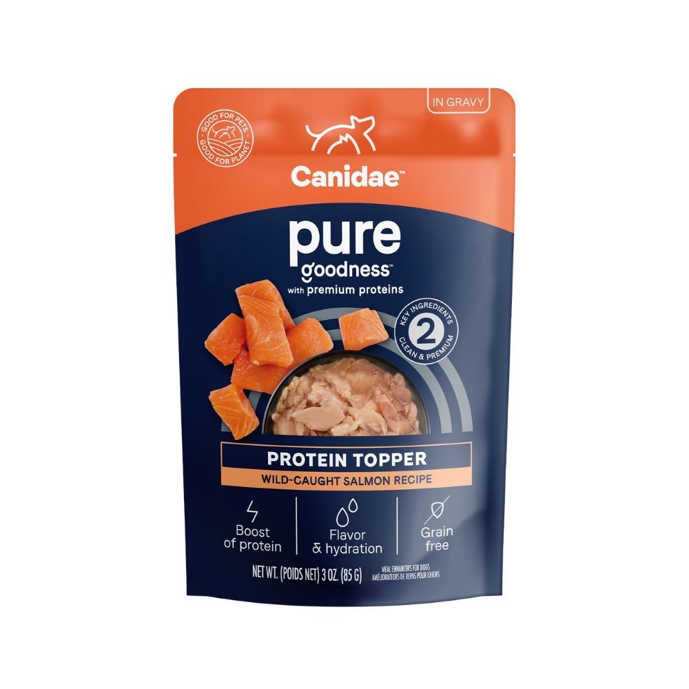 Canidae Pure Protein Topper- Wild-Caught Salmon Recipe in Gravy Dog Food, 3-Oz
