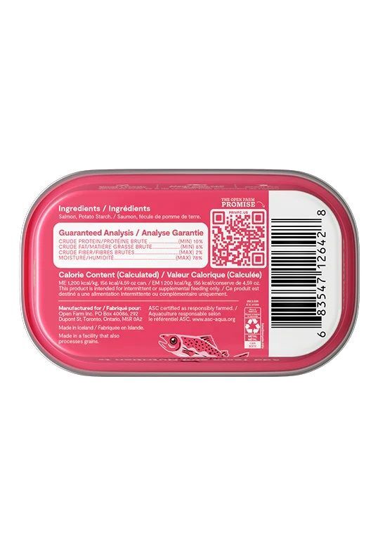 Open Farm Salmon Topper Dog Food, 4.59-Oz