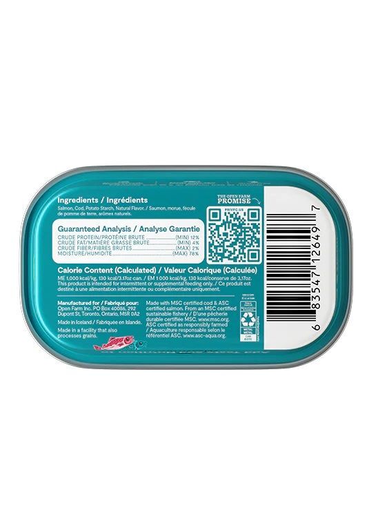 Open Farm Salmon & Cod Topper Cat Food, 3.17-Oz