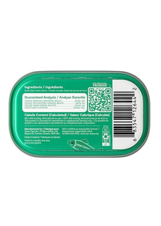 Open Farm Arctic Char Topper Dog Food, 4.59-Oz