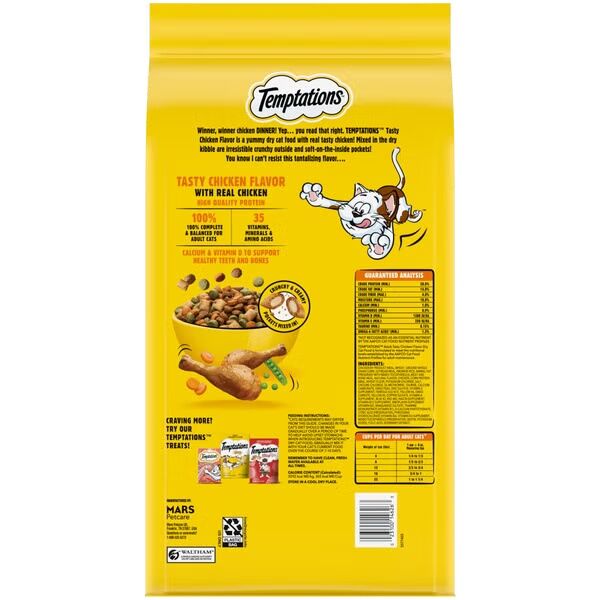 Temptations Tasty Chicken Flavor Dry Cat Food, 6.3-Lb