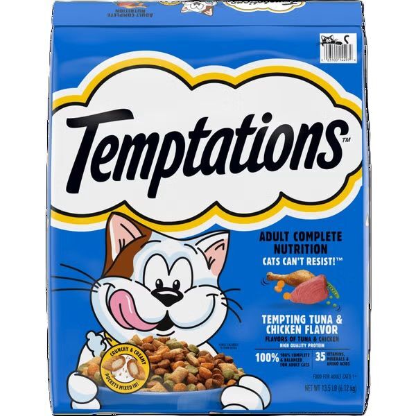 Temptations Tuna & Chicken Flavor Dry Cat Food, 13.5-Lb