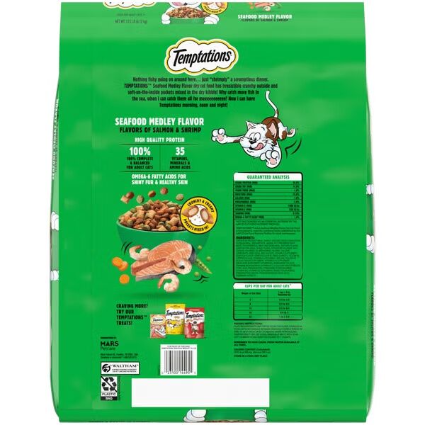 Temptations Seafood Medley Flavor Dry Cat Food, 13.5-Lb