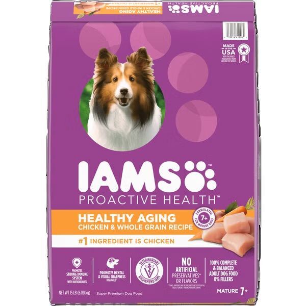 Imas Healthy Aging Chicken Whole Grain Dog Food, 15-Lb Food