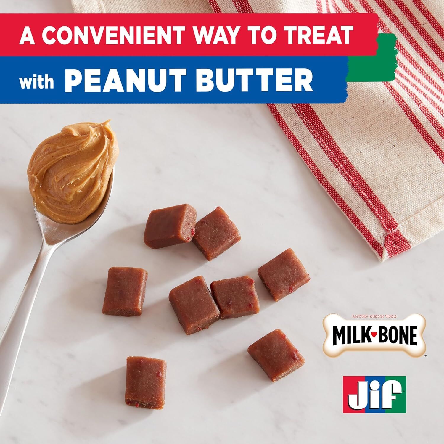 Milk Bone Peanut Buttery Bites Made With Jif Peanut Butter, 4.5-Oz