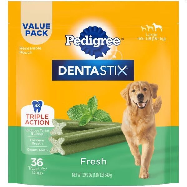 Pedigree Dentastix Fresh Large Dog Treats, 36-Ct