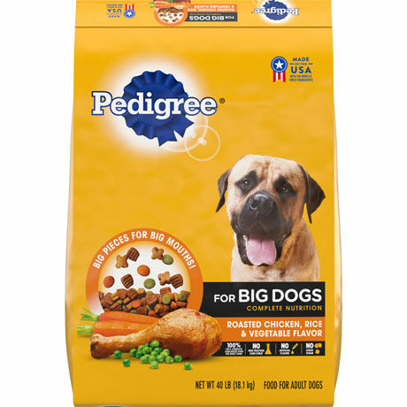 PEDIGREE Large Breed Chicken, Rice & Vegetable Dog Food, 40-Lb