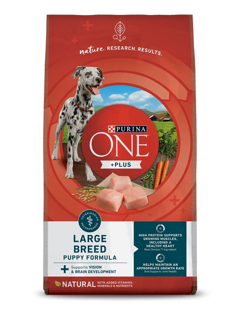 Purina ONE +Plus Large Breed Puppy Formula Dry Dog Food, 31.1-Lb