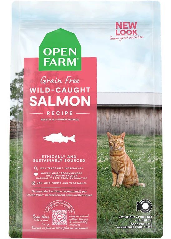 Open Farm Wild-Caught Salmon Dry Cat Food, 4-Lb