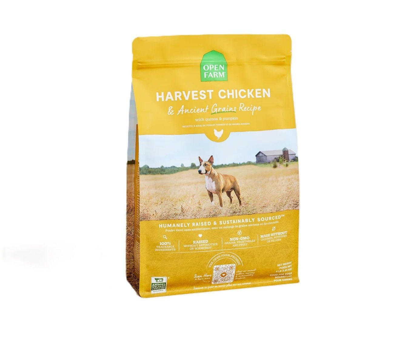 Open Farm Harvest Chicken & Ancient Grains Dog Food, 22-Lb