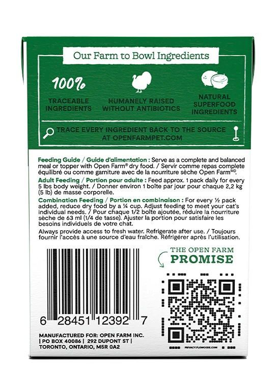 Open Farm Homestead Turkey Rustic Blend Wet Cat Food, 5.5-Oz