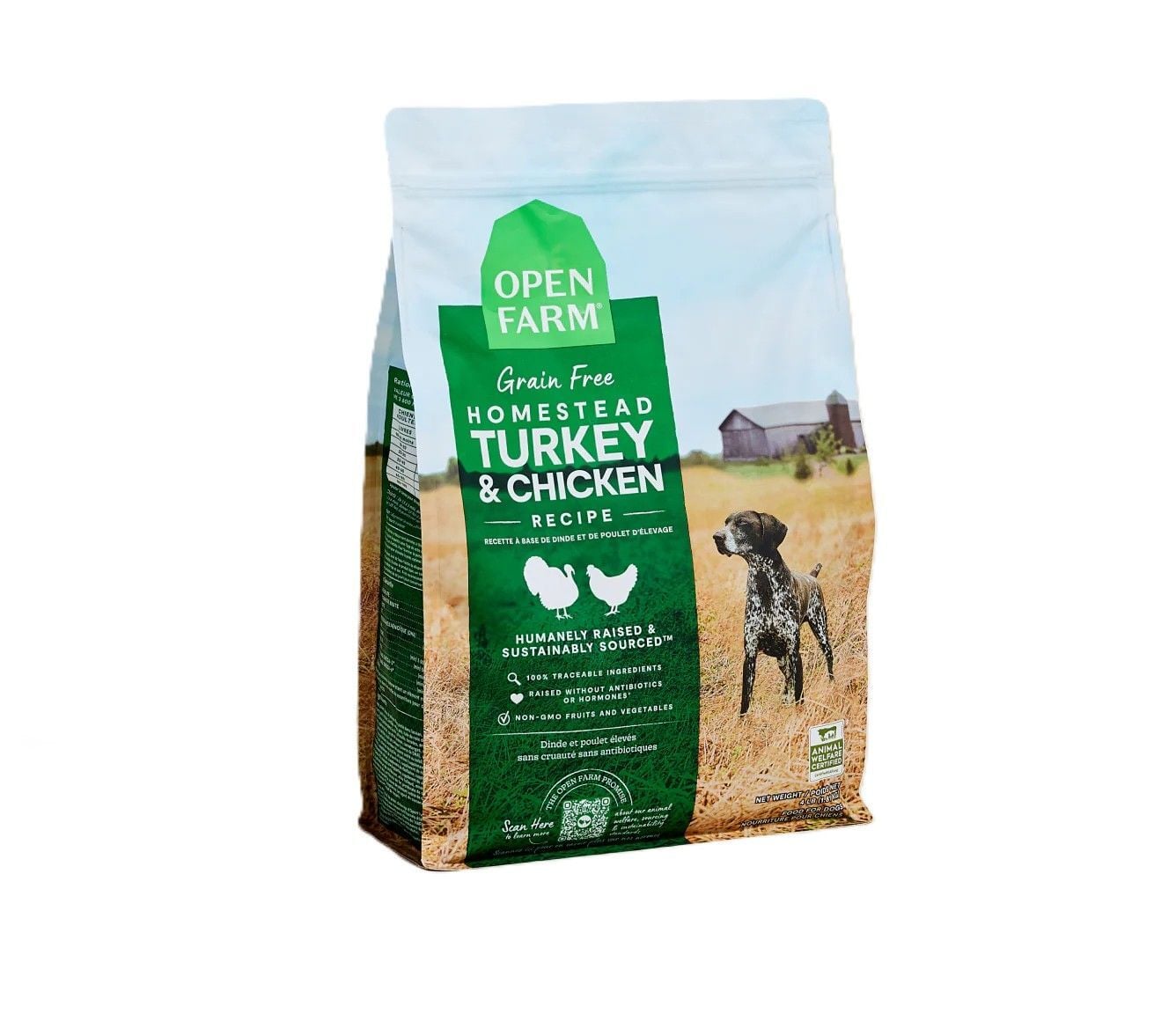 Open Farm Homestead Turkey & Chicken Grain-Free Dog Food, 22-Lb