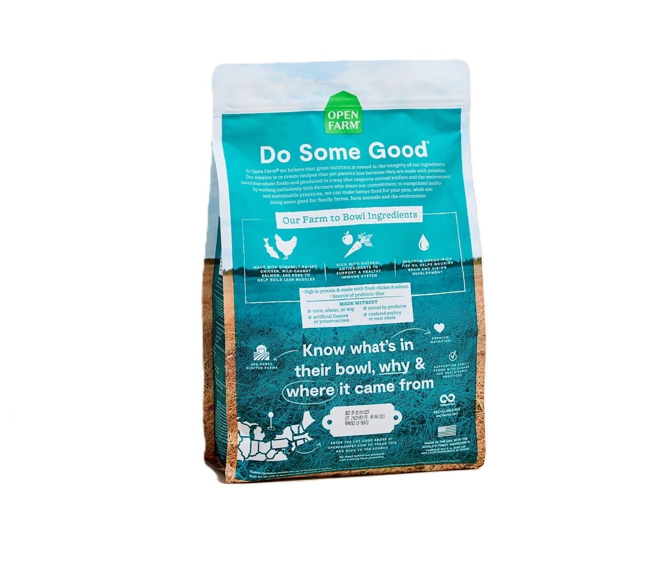 Open Farm Chicken & Salmon Grain-Free Puppy Dog Food, 4-Lb