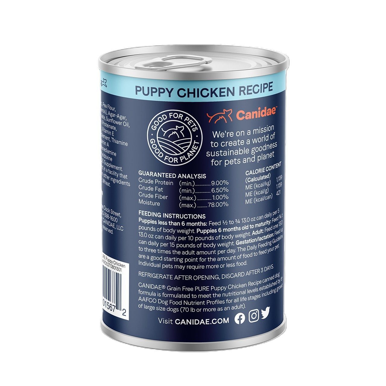 Canidae Pure Grain Free Chicken Recipe Wet Puppy Food, 13-Oz