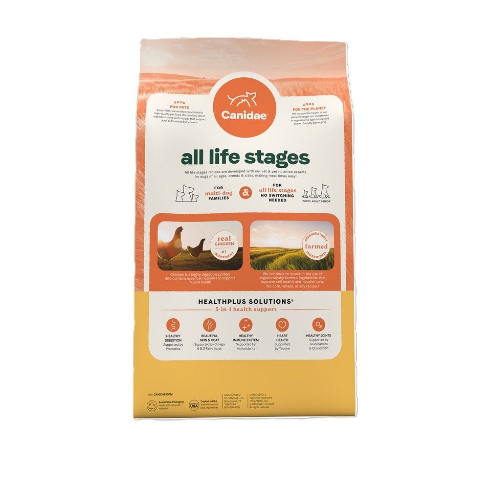 Canidae All Life Stages Dry Dog Food Real Chicken & Ancient Grains Recipe Dog Food, 27-Lb