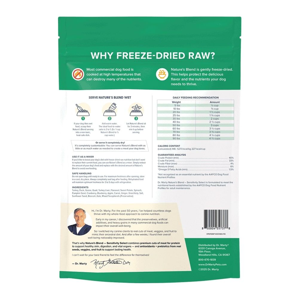 Dr. Marty Nature's Blend Sensitivity Select Dog Food, 16-Oz